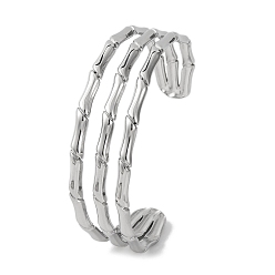 Нержавеющая Сталь Цвет 304 женские браслеты-манжеты из нержавеющей стали, цвет нержавеющей стали, внутренний диаметр: 2-1/2x2 дюйм (6.2x5.2 см)