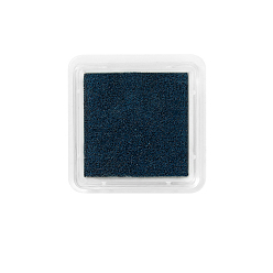 Azul de Medianoche Sellos de almohadilla de tinta para dedos artesanales de plástico, para niños manualidades de papel diy, scrapbooking, plaza, azul medianoche, 30x30 mm