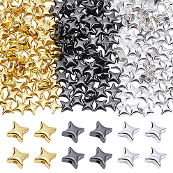 (52) Непрозрачная лаванда 240шт. 3 цвета сплава звездчатые бусины, разноцветные, 7x7x3.5 мм, отверстие : 1.5 мм, 80 шт / цвет