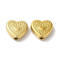 Золотой 304 из нержавеющей стали бусы, сердце, золотые, 8x9x3.5 мм, отверстие : 1.5 мм