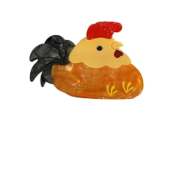 Сэнди Коричневый Заколки для волос с когтями из ацетата целлюлозы (смола), цыпленок, заколка для волос для женщин и девочек, песчаный коричневый, 85x50 мм