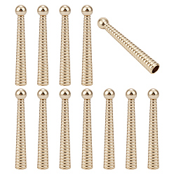 Light Gold 12 Концы шнура из сплава шт., конус, золотой свет, 50x7 мм, отверстие : 5.5 мм, 12 шт / комплект