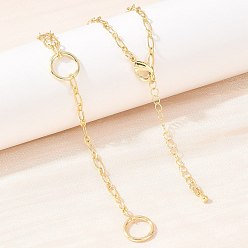 Настоящее золото 18K Латунные овальные звенья цепи и лариаты, с круглыми кольцами, долговечный, стойки покрытие, без свинца и без кадмия, реальный 18 k позолоченный, 17.32 дюйм (44 см)