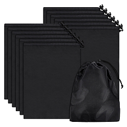 Черный Нейлоновые мешочки на завязках, прямоугольные, чёрные, 43x33x0.05~0.2 см