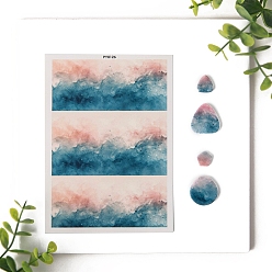 Pink Серьги из полимерной глины, бумага для переноса воды, украшение подвески из глины, водорастворимые наклейки, розовые, 138x95 мм