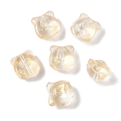 Античный Белый Прозрачная аэрозольная краска стеклянные шарики, медведь, старинный белый, 10x10x7.5 мм, отверстие : 0.9 мм