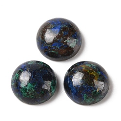 Azurite Natural Azurite Cabochons, Half Round, 15.5x7mm