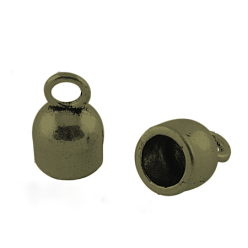 Античная Бронза Тибетского стиля мозг заканчивается, без кадмия, без никеля и без свинца, античная бронза, 12x8x8 мм, отверстие : 3 мм, внутренний диаметр 5 mm