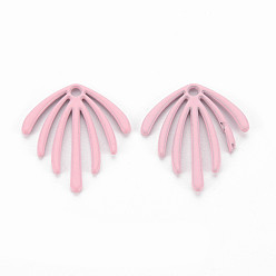 Фламинго Акриловые подвески краскораспылительные, без кадмия и без свинца, фанатские прелести, фламинго, 22x20x1.5 мм, отверстие : 1.8 мм