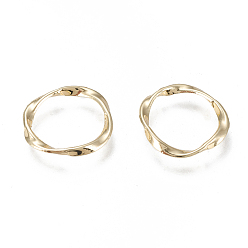 Золотой Соединительные колечки из сплава, для изготовления ювелирных изделий, Скрученное кольцо, золотые, 16~17x1.7 мм, , внутренний диаметр: 13~13.5 мм