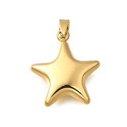 Золотой 304 подвески из нержавеющей стали, звезда очарование, золотые, 24x21x7 мм, отверстие : 4.5x2.5 мм
