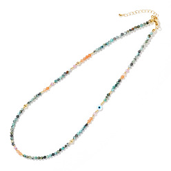 Африканский Бирюза(яшма) Летние натуральные ракушки ecil eye и ограненные круглые натуральные африканские бирюзовые (яшмовые) бусины ожерелья для женщин, золотые