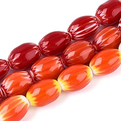 (52) Непрозрачная лаванда Handmade millefiori lampwork beads strands, баррель, разноцветные, 13~13.5x9~10 мм, отверстие : 1 мм, около 27 шт / нитка, 14.17'' (36 см)