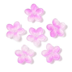 Бледно-Розовый Прозрачная аэрозольная краска стеклянные шарики, цветок, розовый жемчуг, 15.5x16x3.5 мм, отверстие : 1.8 мм
