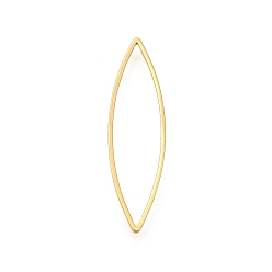 Horse Eye Латунные кольца-звенья с открытой задней частью, долговечный, без никеля , реальный 18 k позолоченный, для diy уф смолы, эпоксидная смола, Прессованные цветочные украшения, лошадиный глаз , 28x8x1 мм