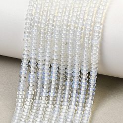 Опал Opalite бисер пряди, гладкая рондель, 3.5x2 мм, отверстие : 0.6 мм, около 198~199 шт / нитка, 14.96~15.08'' (38~38.3 см)