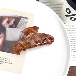 Шоколадный Полосатая тема акриловые заколки-коготь для волос, цвет шоколада, 82 мм