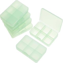 Hellgrün Kunststoff-Box, Wulst Lagerbehälter, 6 Fächer, Rechteck, hellgrün, 8.5x5.8x2.1 cm, Fach: 2.5x2.5cm, 6 Fächer / box