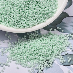 (DB1516) Матовый Непрозрачный Светлый Мятный Бусины miyuki delica, цилиндр, японский бисер, 11/0, (дБ 1516) матовая непрозрачная светлая мята, 1.3x1.6 мм, отверстия: 0.8 мм, около 10000 шт / мешок, 50 г / мешок