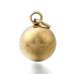 Настоящее золото 14K 304 подвески из нержавеющей стали, ионное покрытие (ip), круглые подвески, реальный 14 k позолоченный, 13.5x8 мм, отверстие : 2.5 мм