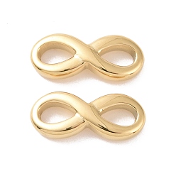 Настоящее золото 18K Ионное покрытие (ip) 304 подвески из нержавеющей стали, бесконечность, реальный 18 k позолоченный, 6.5x15.5x3 мм, отверстие : 3x4.5 мм