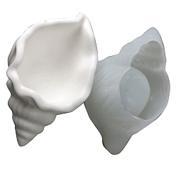 Humo Blanco Moldes de silicona para caja de almacenamiento diy en forma de concha, moldes de resina, para resina uv, fabricación artesanal de resina epoxi, whitesmoke, 101x60x43.5 mm