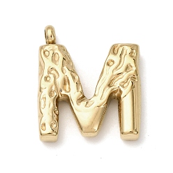 Letter M 304 подвески из нержавеющей стали, письмена, ионное покрытие (ip), Буква М, 21x17.5x4.5 мм, отверстие : 2.5 мм