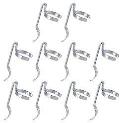 Нержавеющая Сталь Цвет 10шт. 420 зажимы для фонарика из нержавеющей стали, цвет нержавеющей стали, 46.5x20x22.5 мм, внутренний диаметр: 18 мм