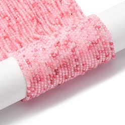 Родонит Природные родонит бисер нитей, граненые, круглые, 2 мм, отверстие : 0.5 мм, около 204~208 шт / нитка, 15.16''~15.55'' (38.5~39.5 см)