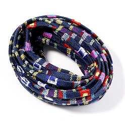 Blue Ethnic Style Cotton Thread, DIY Jewelry Accessories, Blue, 5mm, about 5.03 Yards(4.6m)/Set