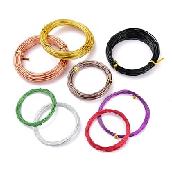 Couleur Mélangete Fil d'aluminium, fil d'artisanat en métal pliable, ronde, couleur mixte, 0.8~5mm