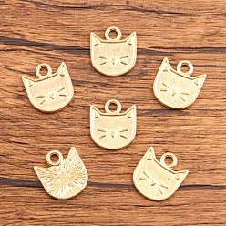 Light Gold 3 цветные подвески для кошек, Подвески из цинкового сплава с покрытием для изготовления ювелирных аксессуаров своими руками, золотой свет, 14x13 мм, отверстие : 2 мм