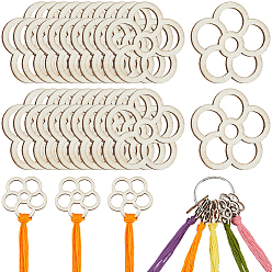 Цветок 2 сумки деревянные нити намотки доски, организатор мулине, с кольцами на петлях из железа с вкладными листами из ПК, цветок, 1 мм