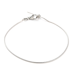 Нержавеющая Сталь Цвет Не тускнеет 304 нержавеющая сталь добавить бусину регулируемые змейки цепи браслеты для женщин, цвет нержавеющей стали, 21.4x0.1 см.