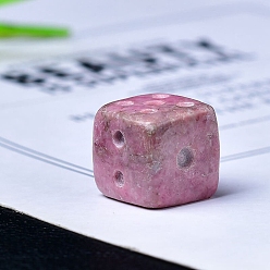 Родонит Натуральный родонит, резные кубики, статуэтки, статуи для украшения рабочего стола для домашнего офиса, 15x15x15 мм