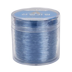 Стально-синий Корейская эластичная эластичная нить с круглыми кристаллами, для браслетов изготовление ювелирных изделий из драгоценных камней ремесло из бисера, стальной синий, 0.8 мм, около 164.04 ярдов (150 м) / рулон
