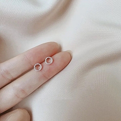 Ring Сплав серьги для женщин, с 925 стерлинговым серебром, кольцо, 14.5 мм