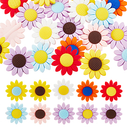 (52) Непрозрачная лаванда 20 шт. 10 цветные экологически чистые силиконовые шарики для пищевых продуктов, подсолнечник, разноцветные, 39.5~40x9.5 мм, отверстие : 2 мм, 2 шт / цвет