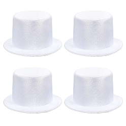 Белый Круглая шляпка-фасинатор из полиэстеровой ткани EVA для куклы., белые, 90x48.5 мм