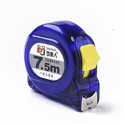 Синий Самоконтрящиеся железные рулетки, инструмент измерения, с пластиковым, синие, 7.5 м (24 футов), 78x82x41 мм