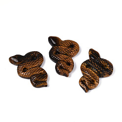 Тигровый глаз Натуральный тигровый глаз кобра украшение для витрины, фигурка для украшения дома, энергетический камень рейки для исцеления, 50~52x33.5~34.5x8.5~11 мм