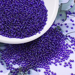 (RR20) Silverlined Cobalt Миюки круглые бусины рокайль, японский бисер, (rr 20) серебристый кобальт, 11/0, 2x1.3 мм, Отверстие: 0.8 мм, о 1100 шт / бутылка, 10 г / бутылка