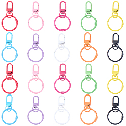 (52) Непрозрачная лаванда 20 шт. 10 цвета, окрашенные распылением, поворотные застежки из цинкового сплава, с застежкой для ключей, разноцветные, 58.5 мм, 2 шт / цвет