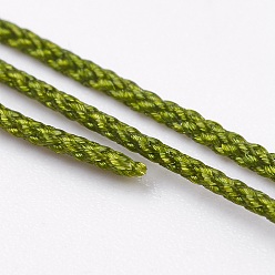 Olive Polyester Cord, Olive, 0.8mm, about 87.48 yards(80m)/roll