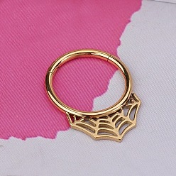 Золотой 316l Кольца для носа из нержавеющей стали, золотые, 8 мм, штифты : 1.2 мм