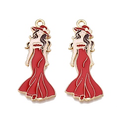 (123L) Белый крем непрозрачный блеск Стойки обшивки сплава эмали подвески, без кадмия, без никеля и без свинца, золотой свет, женское обаяние модели, огнеупорный кирпич, 38x16x1.5 мм, отверстие : 1.8 мм