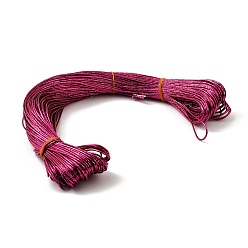 Темно-Розовый Шнур из искусственной кожи с лазерным креплением, для изготовления ювелирных изделий DIY, темно-розовыми, 2 мм, Около 98~100 м / пачка