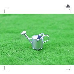 Серебро Миниатюрная лейка из сплава, окрашенная распылением, для кукольных аксессуаров, притворяющихся опорными украшениями, серебряные, 41x23 мм