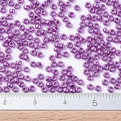 (RR1083) Galvanized Fuschia MIYUKI Round Rocailles Beads, Japanese Seed Beads, (RR1083) Galvanized Fuschia, 11/0, 2x1.3mm, Hole: 0.8mm, about 1100pcs/bottle, 10g/bottle