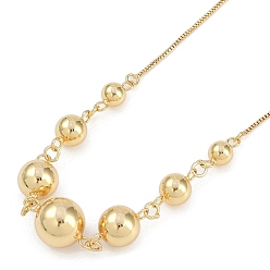 Золотой Латунные круглые шарики-нагрудники для женщин, золотые, 16.93 дюйм (43 см)